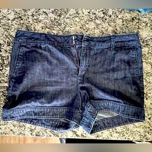 Gap jean shorts size 12. Solid dark blue 100% cotton.